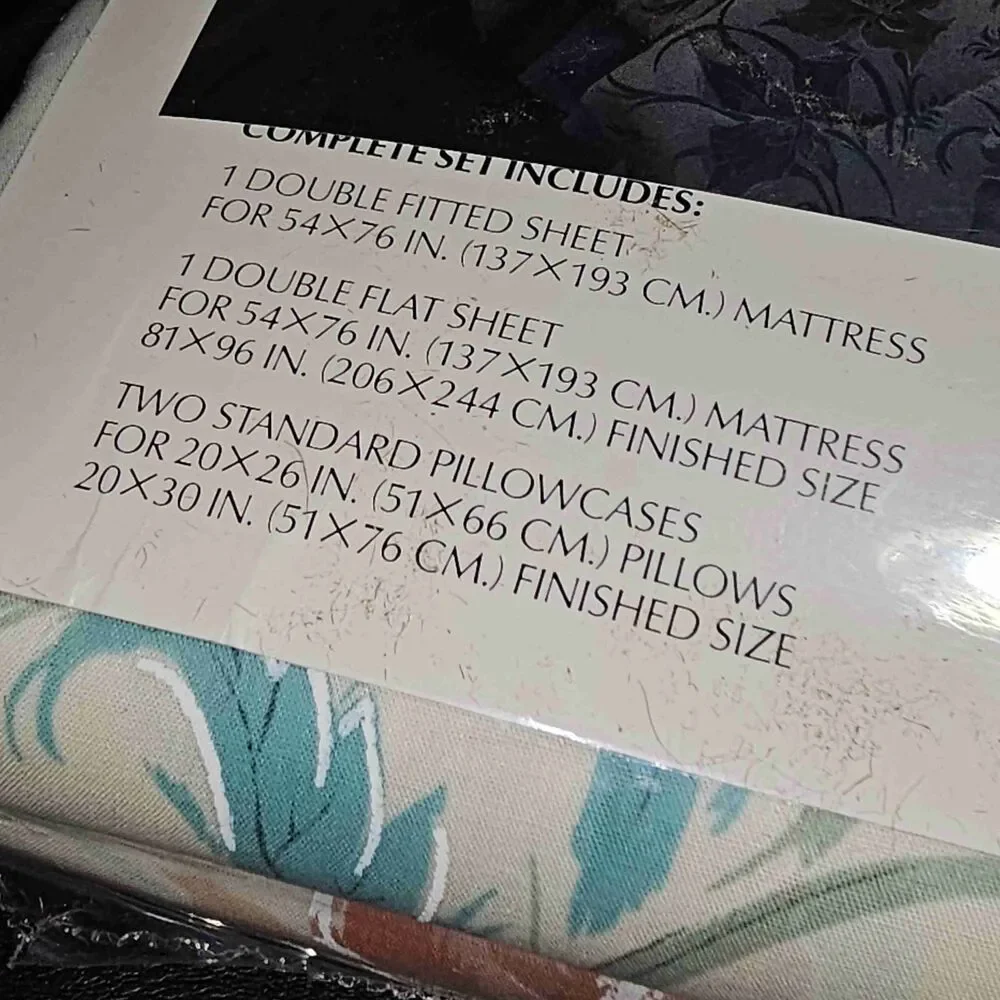 New Springmaid Vintage Floral Print Double Bed‎ Sheet Set NOS NIP
